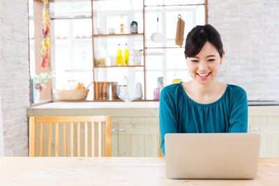 young asian woman in the kitchen